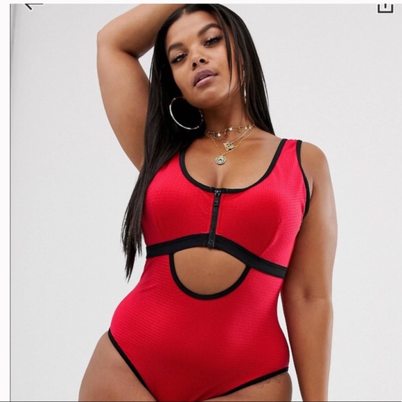 ASOS Other - ASOS Zip Front Swim Suit Size 18